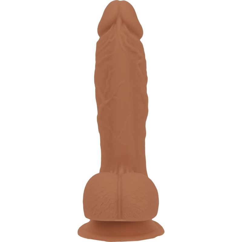 Фаллоимитатор ADDICTION Steven 7.5" Silicone Dong Caramel, вибропуля в подарок