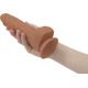 Фаллоимитатор ADDICTION Steven 7.5" Silicone Dong Caramel, вибропуля в подарок