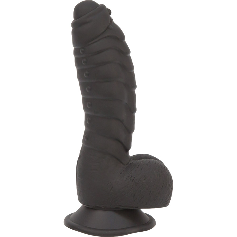 Фаллоимитатор ADDICTION Ben 7" Dildo With Balls Black, вибропуля в подарок