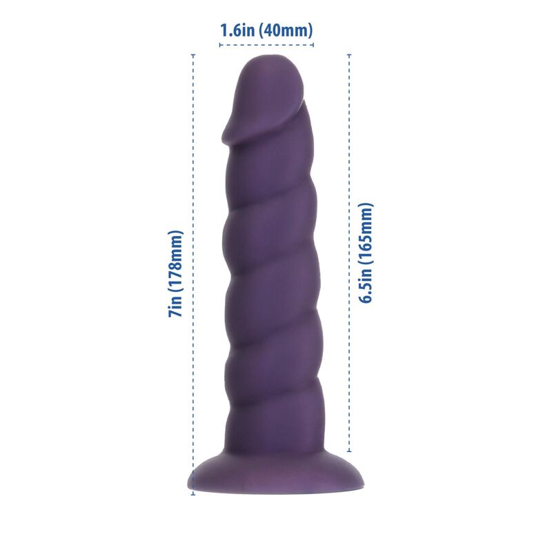 Фаллоимитатор Fantasy by Addiction Unicorn Dildo 7” Purple, вибропуля в подарок