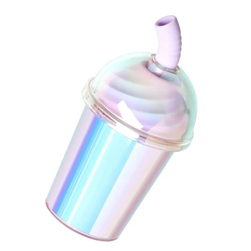 Вакуумний стимулятор в форме стаканчика для коктейля с трубочкой BeYourLover Joy Cup голубой