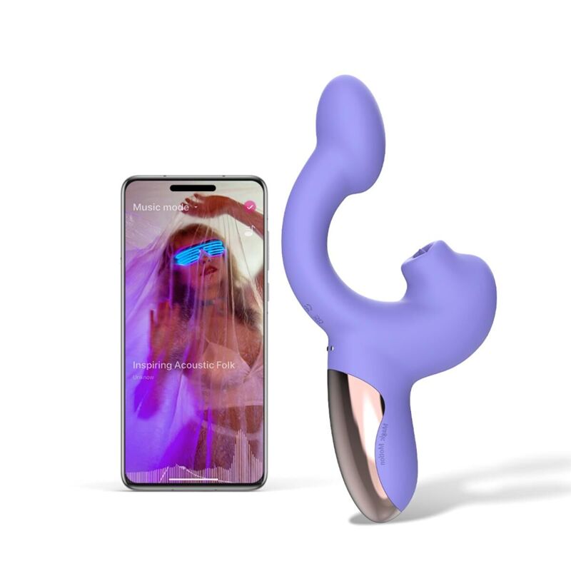 Смарт-вибратор Magic Motion Ponder Purple, двойная стимуляция, виброяйцо+язычок для клитора
