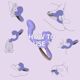 Смарт-вибратор Magic Motion Ponder Purple, двойная стимуляция, виброяйцо+язычок для клитора