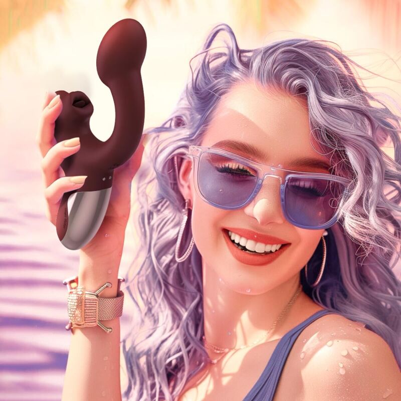 Смарт-вибратор Magic Motion Ponder Red, двойная стимуляция, виброяйцо+язычок для клитора