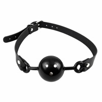 Кляп шарик DS Fetish с ремешком, черный