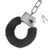 Наручники Love Cuffs Crushious металлические, с чёрным мехом