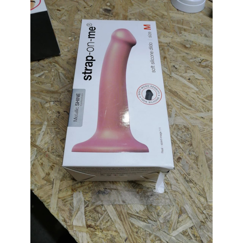 Насадка для страпона Strap-On-Me Mono Density Dildo Rose M (мятая упаковка!!!)
