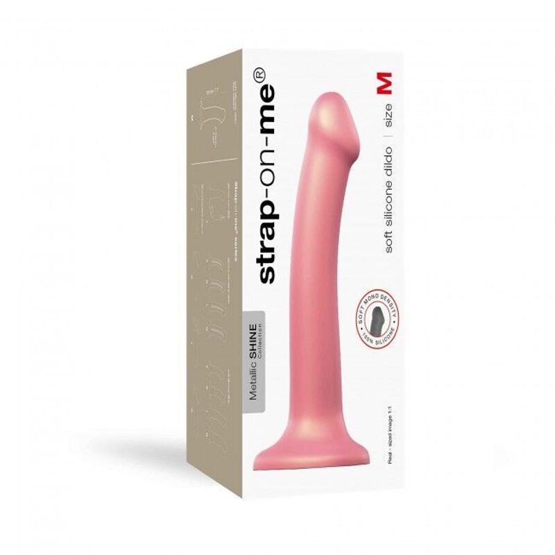 Насадка для страпона Strap-On-Me Mono Density Dildo Rose M (мятая упаковка!!!)