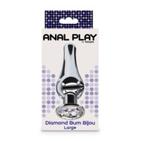 Анальная пробка металлическая TOY JOY Diamond, L, 13 × 9,5 см
