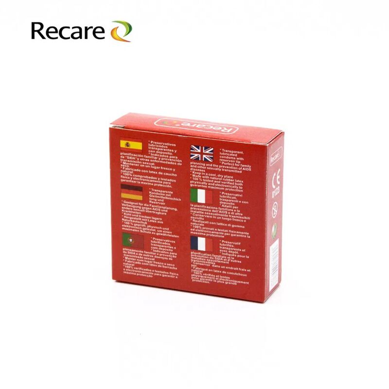 Презервативы Recare Cola Dotted&Ribbed Condoms 3 шт, с пупырышками и ребрами, аромат: Кола