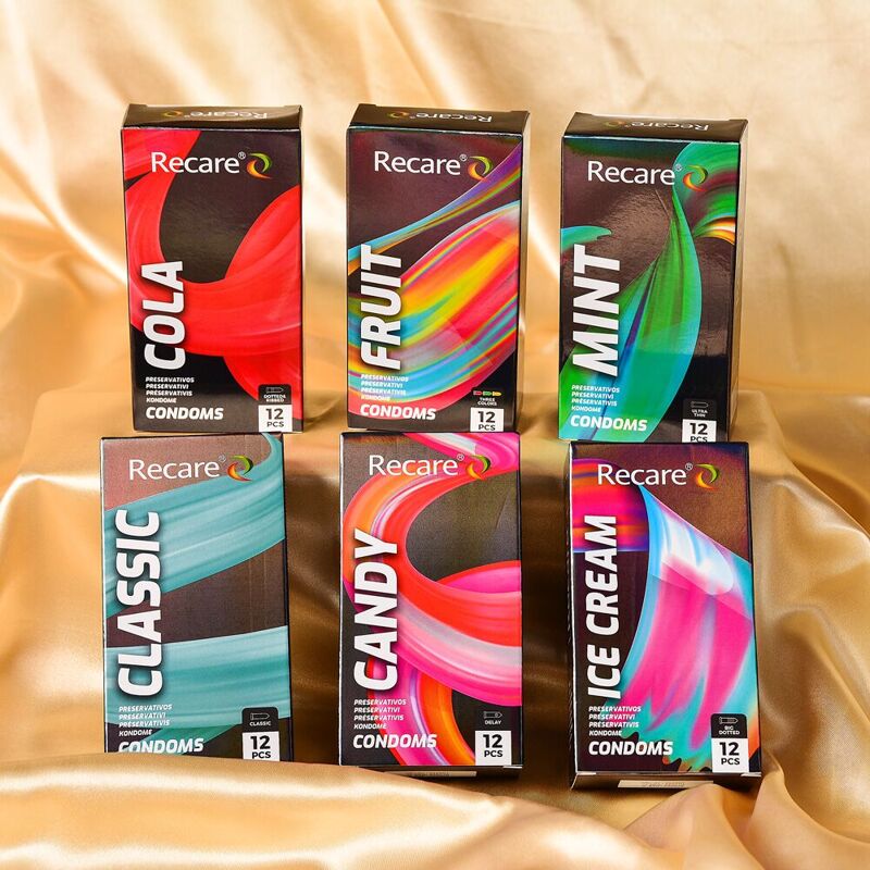 Презервативы Holographic Recare Delay Candy Condoms 12 шт, пролонгирующий эффект, конфетный аромат
