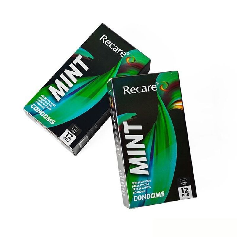 Презервативы Holographic Recare Ultra Thin Mint Condoms 12 шт, ультратонкие, аромат: мята