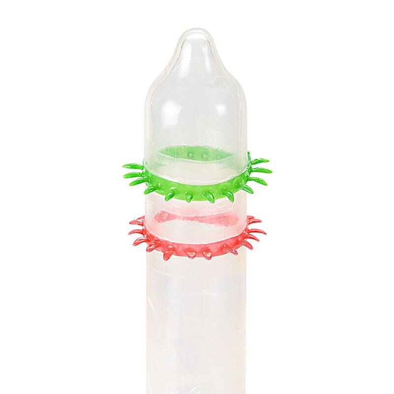 Насадка на член Recare Spike Condom Green (презерватив с рядами шипов)