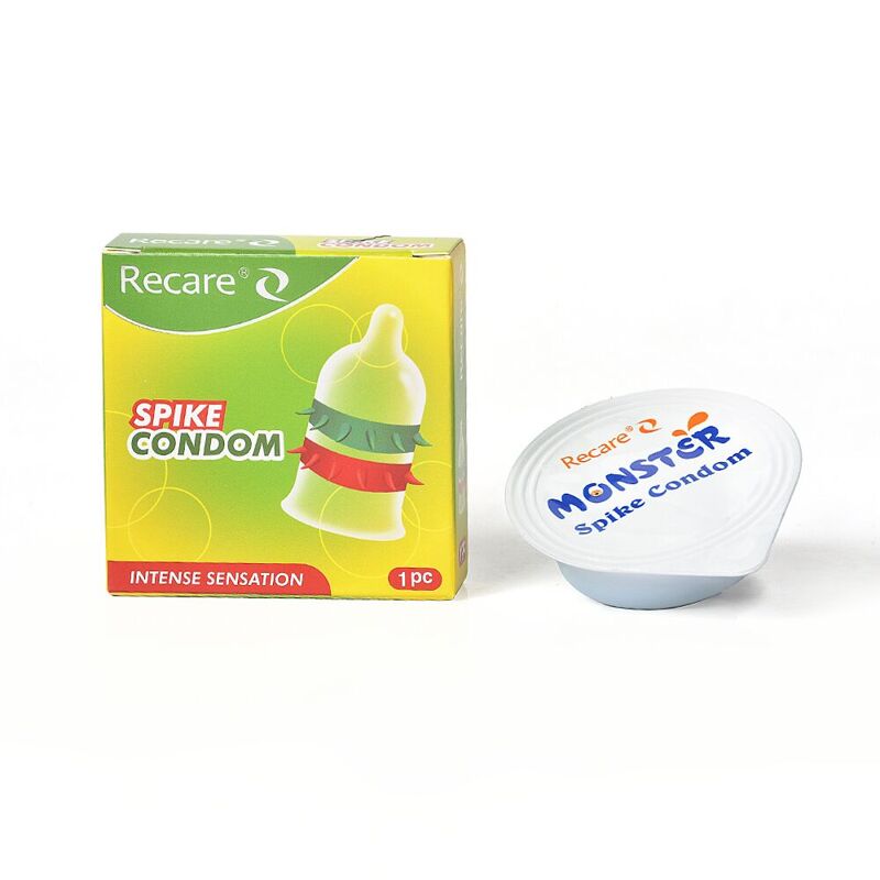 Насадка на член Recare Spike Condom Green (презерватив с рядами шипов)