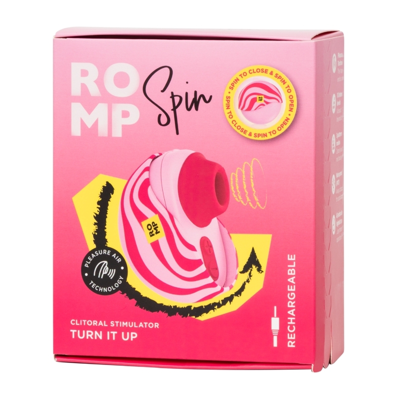 Вакуумный стимулятор клитора ROMP Spin в тревел-формате, розовый