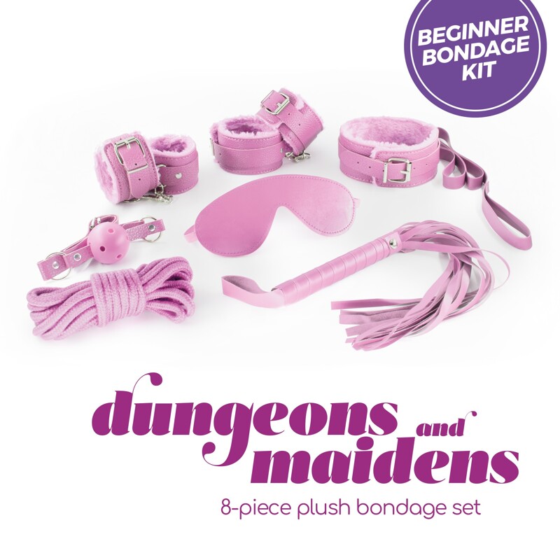 Комплект для БДСМ CRUSHIOUS Dungeons & Maidens розовый, 8 предметов