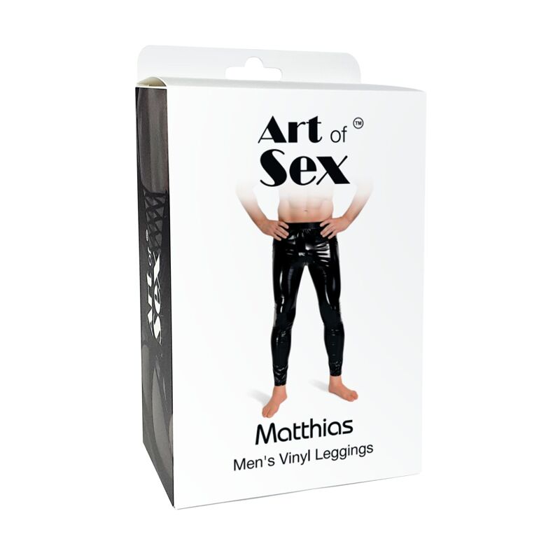 Лакированные мужские леггинсы Art of Sex - Matthias, цвет черный, размер M