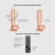 Фаллоимитатор с вибрацией и ротацией Strap-On-Me Rotating & Vibrating Realistic Dildo - L - Vanilla
