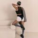 Трусики с фиксацией дилдо Strap-On-Me Harness Lingerie Idole - M - Black