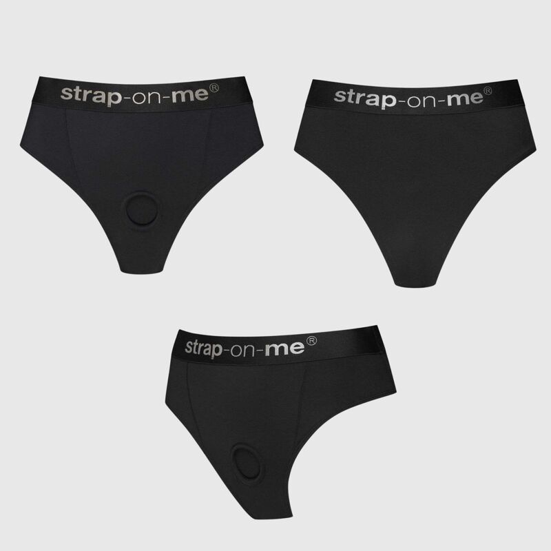 Трусики с фиксацией дилдо Strap-On-Me Harness Lingerie Idole - L - Black