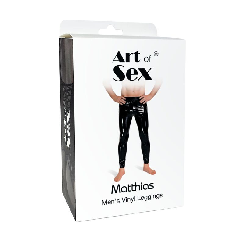 Лакированные мужские леггинсы Art of Sex - Matthias, цвет черный, размер S