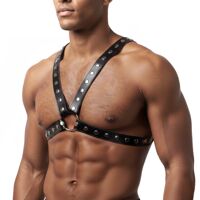 Мужская портупея Art of Sex - Spartacus, экокожа, цвет черный, размер L-2XL Мужская портупея Art of Sex - Spartacus, экокожа, цвет черный, размер L-2XL