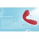 Вибратор для точки G BeYourLover Tara с вакуумной стимуляцией и нагревом, красный, 13 х 3.5 см