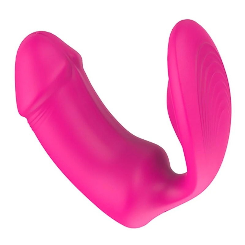 Вагинально-клиторальный вибратор Dream Toys Essentials с пультом, розовый, 9 × 3 см Вагинально-клиторальный вибратор Dream Toys Essentials с пультом, розовый, 9 × 3 см