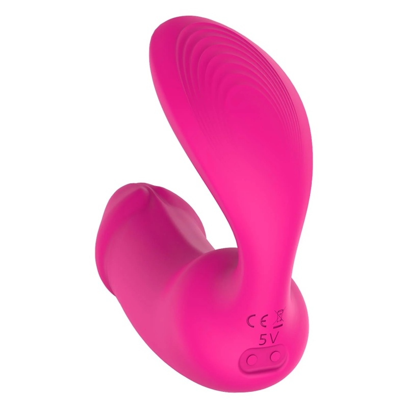 Вагинально-клиторальный вибратор Dream Toys Essentials с пультом, розовый, 9 × 3 см Вагинально-клиторальный вибратор Dream Toys Essentials с пультом, розовый, 9 × 3 см