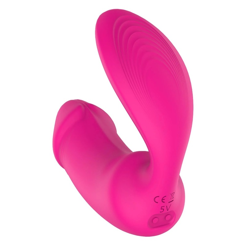 Вагинально-клиторальный вибратор Dream Toys Essentials с пультом, розовый, 9 × 3 см Вагинально-клиторальный вибратор Dream Toys Essentials с пультом, розовый, 9 × 3 см