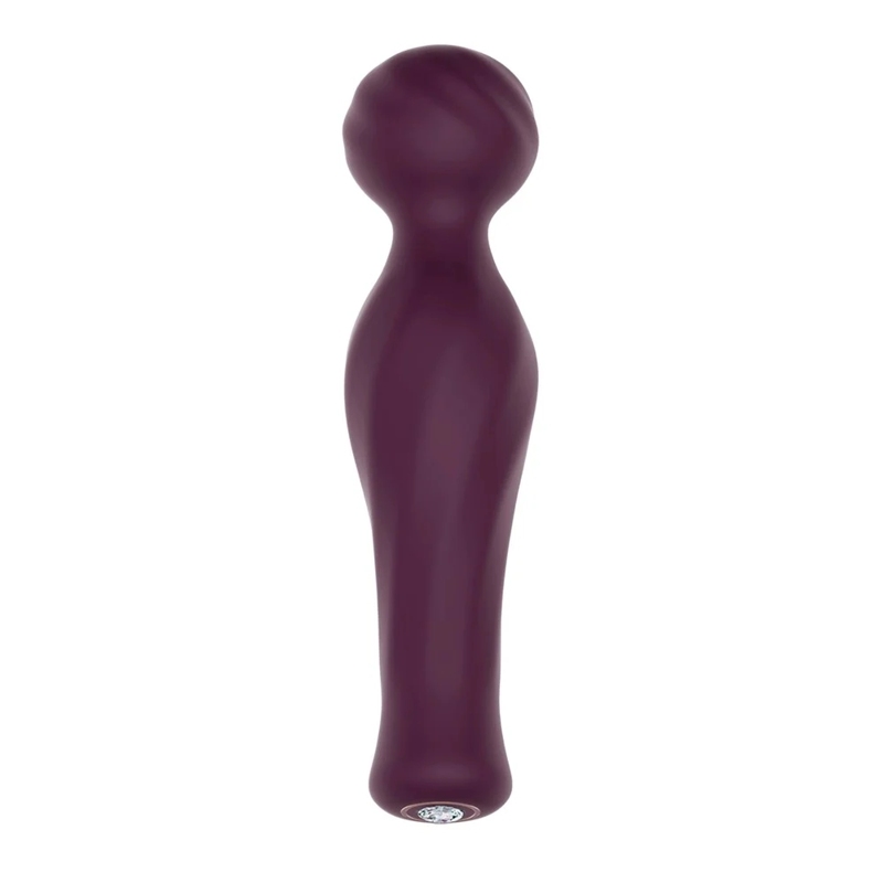 Вибратор-микрофон Dream Toys Essentials Magic Wand со стразом, бордовый, 16,5 см