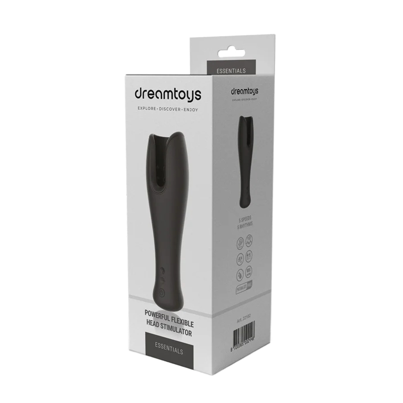 Мастурбатор для голівки Dream Toys Essentials, чорний, 19,5 см Мастурбатор для голівки Dream Toys Essentials, чорний, 19,5 см