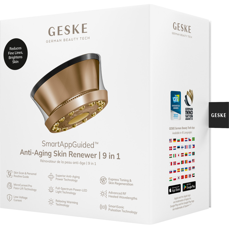 Антивіковий LED-випромінювач для відновлення шкіри обличчя GESKE Anti-Aging Skin Renewer 9в1, gray