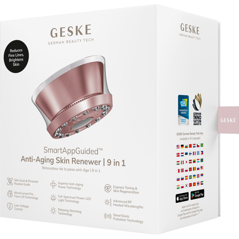 Антивіковий LED-випромінювач для відновлення шкіри обличчя GESKE Anti-Aging Skin Renewer 9в1 starlight