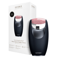 Ролер-масажер для обличчя з рожевим кварцом GESKE SmartAppGuided Rose Quartz Roller 5in1 black Ролер-масажер для обличчя з рожевим кварцом GESKE SmartAppGuided Rose Quartz Roller 5in1 black