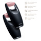 Ролер-масажер для обличчя з рожевим кварцом GESKE SmartAppGuided Rose Quartz Roller 5in1 black