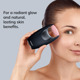 Ролер-масажер для обличчя з рожевим кварцом GESKE SmartAppGuided Rose Quartz Roller 5in1 black