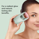 Ролер-масажер для обличчя з рожевим кварцом GESKE SmartAppGuided Rose Quartz Roller 5in1 green