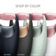 Ролер-масажер для обличчя з рожевим кварцом GESKE SmartAppGuided Rose Quartz Roller 5in1 green