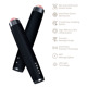 Ручка-масажер для обличчя з рожевим кварцом GESKE SmartAppGuided Sonic Rose Quartz LED Depuffing Pen 8in1 black