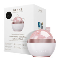 Кульковий масажер з рожевим кварцом GESKE SmartAppGuided Rose Quartz Depuffing Sphere 7in1 starlight Кульковий масажер з рожевим кварцом GESKE SmartAppGuided Rose Quartz Depuffing Sphere 7in1 starlight