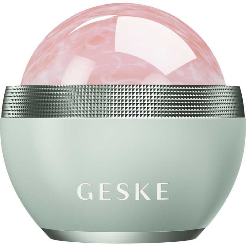 Кульковий масажер з рожевим кварцом GESKE SmartAppGuided Rose Quartz Depuffing Sphere 7in1 green