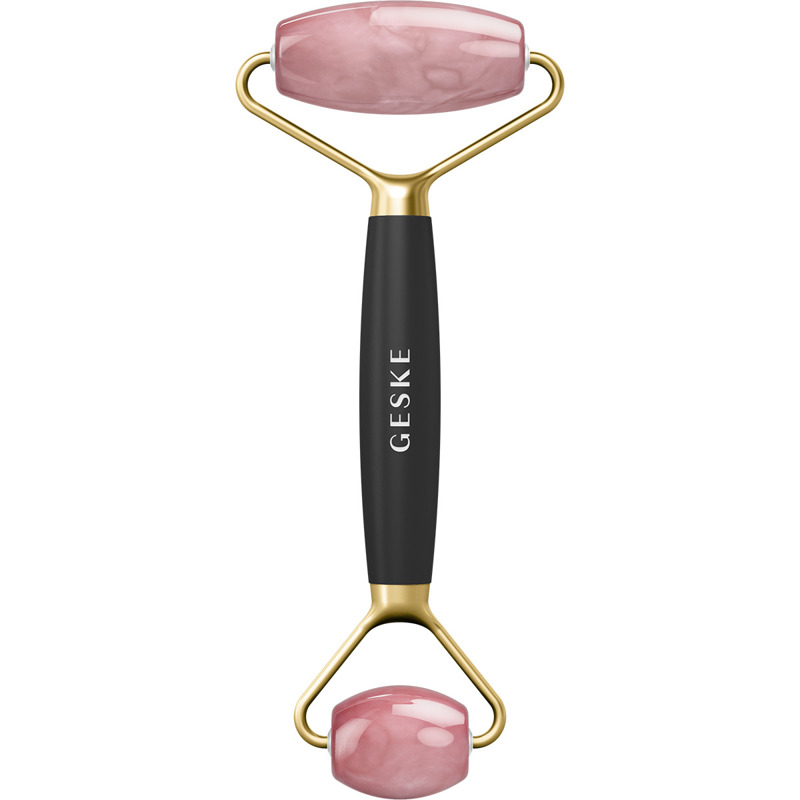 Ролер-масажер для обличчя та тіла з рожевим кварцом GESKE SmartAppGuided Rose Quartz Face & Body Roller 5in1 gray Ролер-масажер для обличчя та тіла з рожевим кварцом GESKE SmartAppGuided Rose Quartz Face & Body Roller 5in1 gray