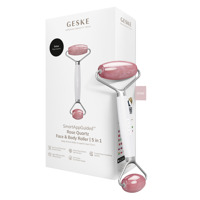Ролер-масажер для обличчя та тіла з рожевим кварцом GESKE SmartAppGuided Rose Quartz Face & Body Roller 5in1 starlight
