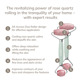 Ролер-масажер для обличчя та тіла з рожевим кварцом GESKE SmartAppGuided Rose Quartz Face & Body Roller 5in1 green