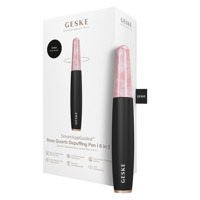 Ручка-масажер для обличчя з рожевим кварцом GESKE SmartAppGuided Rose Quartz & Depuffing Pen 6in1 gray