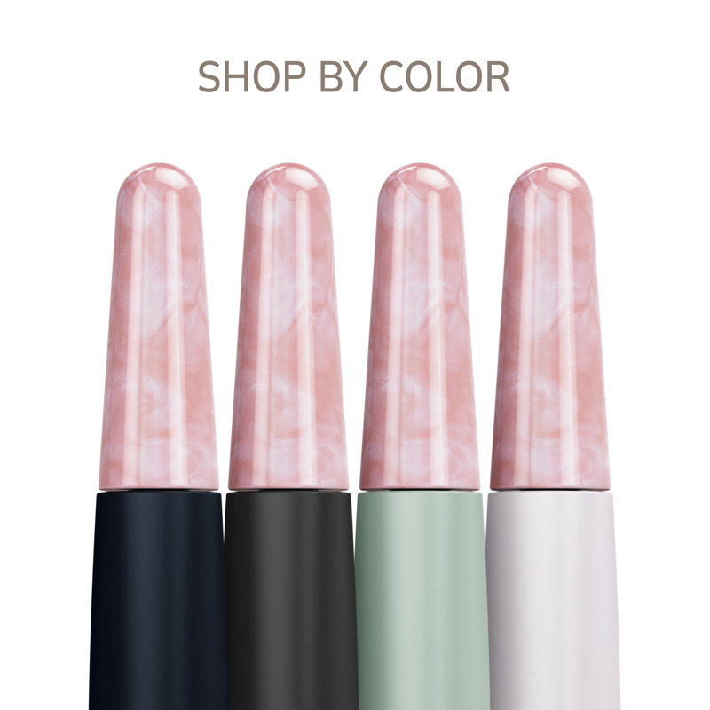 Ручка-масажер для обличчя з рожевим кварцом GESKE SmartAppGuided Rose Quartz & Depuffing Pen 6in1 green