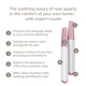 Ручка-масажер для обличчя з рожевим кварцом GESKE SmartAppGuided Double-Sided Rose Quartz Depuffing Pen 7в1 starlight