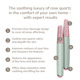 Ручка-масажер для обличчя з рожевим кварцом GESKE SmartAppGuided Double-Sided Rose Quartz Depuffing Pen 7в1 green