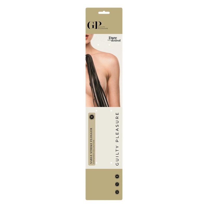 Флоггер с петлей Guilty Pleasure Sable Strike Empower, черный, 66 см